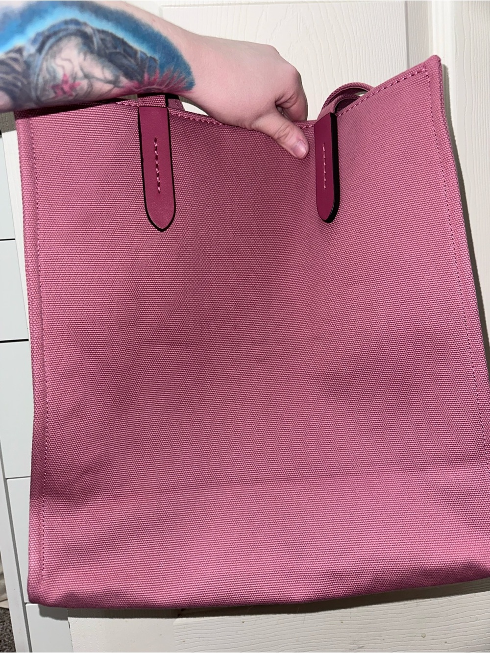 Coach Pink 'Coffee Shop' Tote with Matching Wristlet and Pouch - Picture 14 of 15